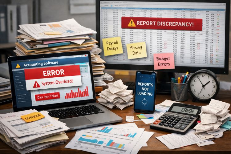 Cluttered desk